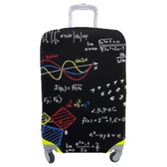 Black Background With Text Overlay Mathematics Formula Board Luggage Cover (medium) by uniart180623