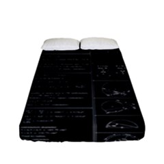 Black Background With Text Overlay Mathematics Trigonometry Fitted Sheet (full/ Double Size) by uniart180623