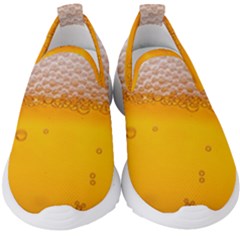 Beer Texture Liquid Bubbles Kids  Slip On Sneakers by uniart180623