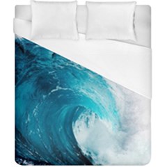 Tsunami Big Blue Wave Ocean Waves Water Duvet Cover (california King Size) by uniart180623
