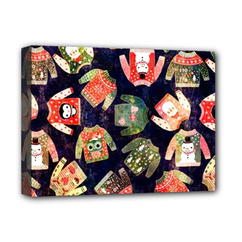 Ugly Christmas Deluxe Canvas 16  X 12  (stretched)  by uniart180623