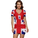 Union Jack London Flag Uk Low Cut Cap Sleeve Mini Dress View1
