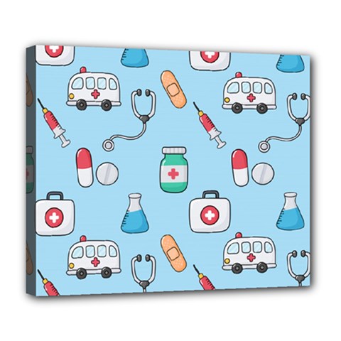 Medical Seamless Pattern Deluxe Canvas 24  X 20  (stretched) by Simbadda