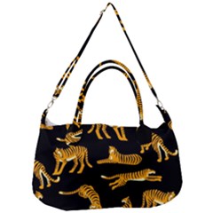 Seamless Exotic Pattern With Tigers Removable Strap Handbag by Simbadda