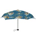 Seamless-pattern-funny-astronaut-outer-space-transportation Mini Folding Umbrellas View3