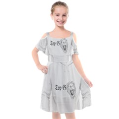 (2)dx Hoodie  Kids  Cut Out Shoulders Chiffon Dress by Alldesigners