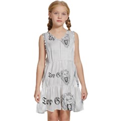 (2)dx Hoodie  Kids  Sleeveless Tiered Mini Dress by Alldesigners