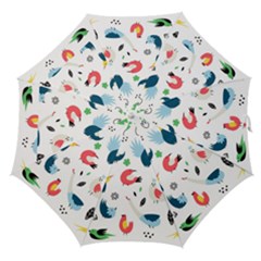 Vector Set Isolates With Cute Bird Scandinavian Style Straight Umbrellas by Simbadda