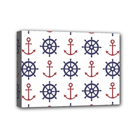 Nautical-seamless-pattern Mini Canvas 7  X 5  (stretched) by Simbadda