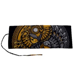 Yin-yang-owl-doodle-ornament-illustration Roll Up Canvas Pencil Holder (s) by Simbadda