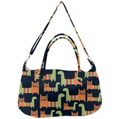 Seamless-pattern-with-cats Removable Strap Handbag by Simbadda