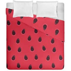 Seamless-watermelon-surface-texture Duvet Cover Double Side (california King Size) by Simbadda