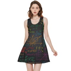 Mathematical-colorful-formulas-drawn-by-hand-black-chalkboard Inside Out Reversible Sleeveless Dress by Simbadda