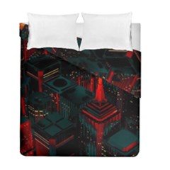 A Dark City Vector Duvet Cover Double Side (full/ Double Size) by Proyonanggan