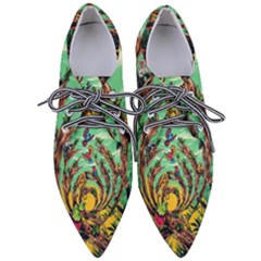 Monkey Tiger Bird Parrot Forest Jungle Style Pointed Oxford Shoes by Grandong