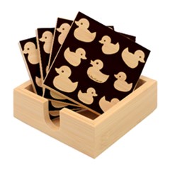 Duck Pattern Bamboo Coaster Set by InPlainSightStyle