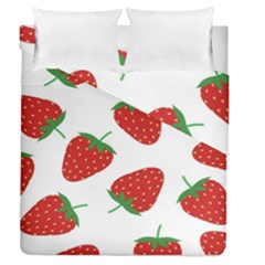 Seamless Pattern Fresh Strawberry Duvet Cover Double Side (queen Size) by Bangk1t