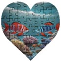 Fish Sea Ocean Wooden Puzzle Heart View1