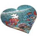 Fish Sea Ocean Wooden Puzzle Heart View3