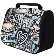 New York City Nyc Broadway Doodle Art Full Print Travel Pouch (big) by Grandong