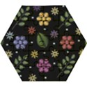 Embroidery-seamless-pattern-with-flowers Wooden Puzzle Hexagon View1