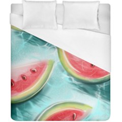 Watermelon Fruit Juicy Summer Heat Duvet Cover (california King Size) by uniart180623