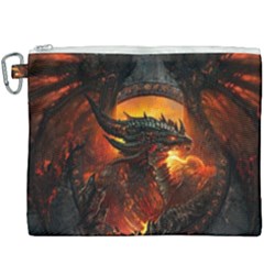 Dragon Art Fire Digital Fantasy Canvas Cosmetic Bag (xxxl) by Bedest