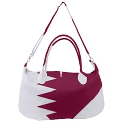 Heart-love-flag-qatar Removable Strap Handbag by Bedest
