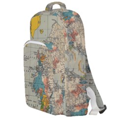 Vintage World Map Double Compartment Backpack by pakminggu