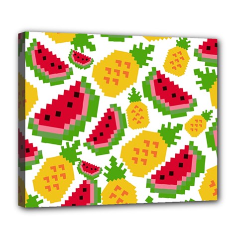 Watermelon -12 Deluxe Canvas 24  X 20  (stretched) by nateshop