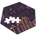 Skyscraper Town Urban Towers Wooden Puzzle Hexagon View3