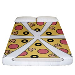Pizza-slice-food-italian Fitted Sheet (king Size) by Sarkoni
