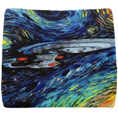 Spaceship Galaxy Parody Art Starry Night Seat Cushion by Sarkoni