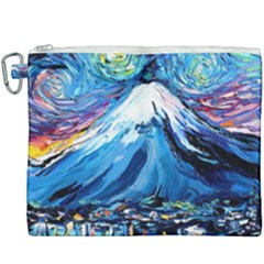 Mount Fuji Art Starry Night Van Gogh Canvas Cosmetic Bag (xxxl) by Sarkoni