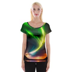 Lake Storm Neon Nature Cap Sleeve Top by Bangk1t