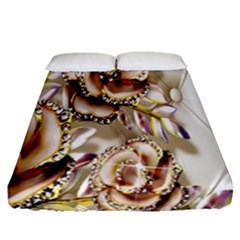 Butterfly Dreams, Bonito, Butterfly, Dream, Flower, Girly Fitted Sheet (queen Size) by nateshop