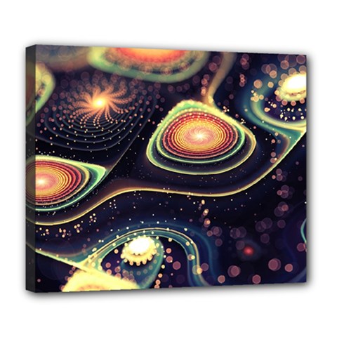 Psychedelic Trippy Abstract 3d Digital Art Deluxe Canvas 24  X 20  (stretched) by Bedest