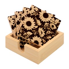 Flower Pattern Spring Bamboo Coaster Set by Bedest