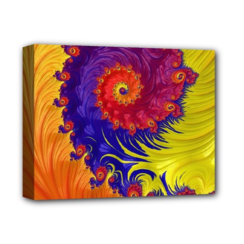Fractal Spiral Bright Colors Deluxe Canvas 14  X 11  (stretched) by Proyonanggan