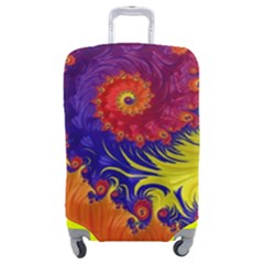 Fractal Spiral Bright Colors Luggage Cover (medium) by Proyonanggan