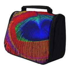 Peacock-feathers,blue 1 Full Print Travel Pouch (small) by nateshop