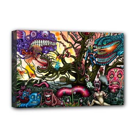 Psychedelic Funky Trippy Deluxe Canvas 18  X 12  (stretched) by Sarkoni