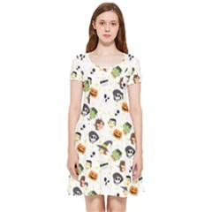 Happy Halloween Vector Images Inside Out Cap Sleeve Dress by Sarkoni