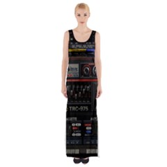 Daft Punk Boombox Thigh Split Maxi Dress by Sarkoni