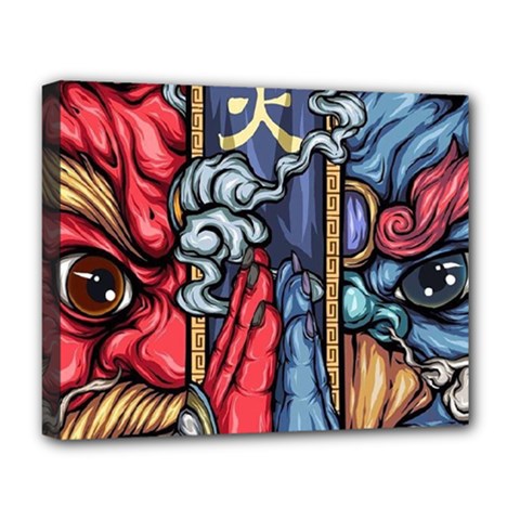 Japan Art Aesthetic Deluxe Canvas 20  X 16  (stretched) by Sarkoni