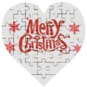 Merry Christmas Wooden Puzzle Heart View1
