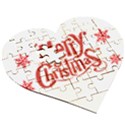 Merry Christmas Wooden Puzzle Heart View3
