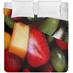 Fruits, Food, Green, Red, Strawberry, Yellow Duvet Cover Double Side (king Size) by nateshop