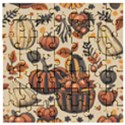 Thanksgiving pattern Wooden Puzzle Square View1