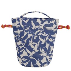 Bird Animal Animal Background Drawstring Bucket Bag by Pakjumat